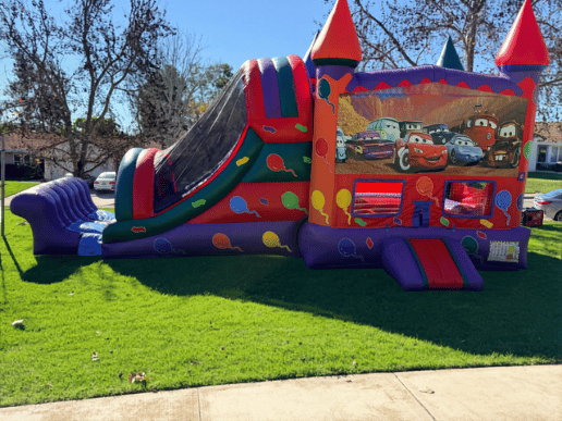 Cars Double Slide Combo Bounce House 1