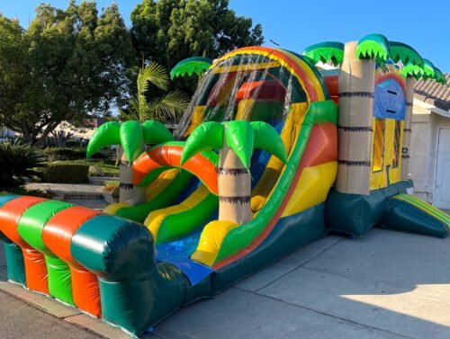 4in1 Mega Tropical Double Slide Combo Basketball Hoop