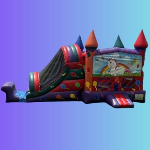 Unicorn Bounce House Slide Combo