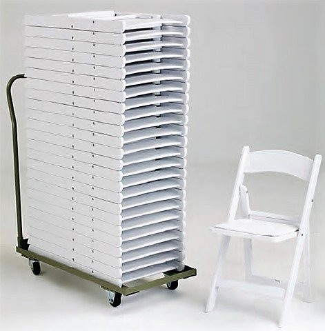 White Resin Folding Chair