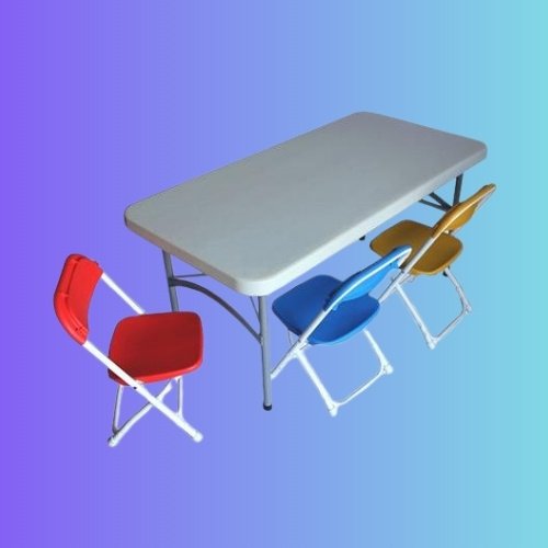 Kids Plastic Folding Table Seats up to 6 Kids