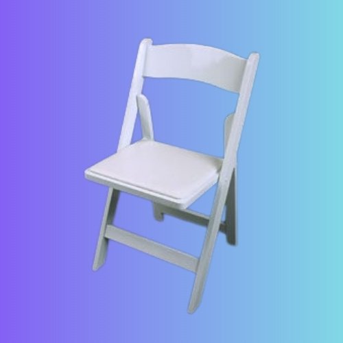 White Resin Folding Chair